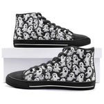 High-Top Canvas Shoes Cartoon Ghosts Pattern