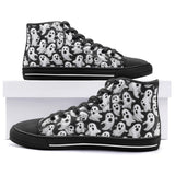 High-Top Canvas Shoes Cartoon Ghosts Pattern