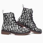 Leather Boots Cartoon Ghosts Pattern