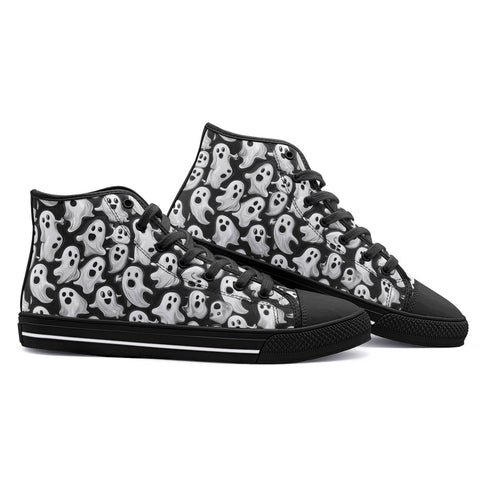 High-Top Canvas Shoes Cartoon Ghosts Pattern