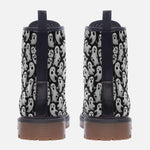 Leather Boots Cartoon Ghosts Pattern