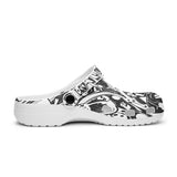 Classic Clogs Black and White Graffiti Shapes