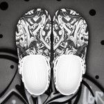 Classic Clogs Black and White Graffiti Shapes