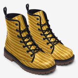 Leather Boots Yellow Corn Cob Texture
