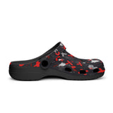 Classic Clogs Abstract Art Red and White Crosses
