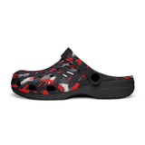 Classic Clogs Abstract Art Red and White Crosses