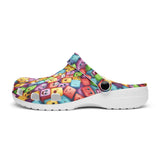 Classic Clogs Colorful Cartoon Cubes Faces