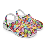 Classic Clogs Colorful Cartoon Cubes Faces