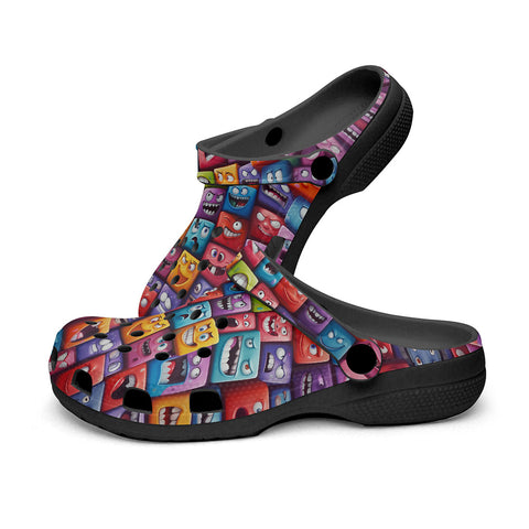 Classic Clogs Vibrant and Colorful Square Characters