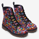 Leather Boots Vibrant and Colorful Square Characters