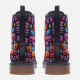 Leather Boots Vibrant and Colorful Square Characters