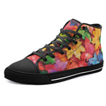 High-Top Canvas Shoes Colorful Maple Leaves