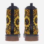 Leather Boots Sunflowers Honeycomb and Bees Art