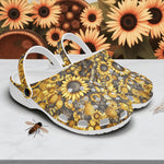Classic Clogs Sunflowers Honeycomb and Bees Art