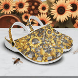 Classic Clogs Sunflowers Honeycomb and Bees Art