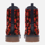Leather Boots Ladybugs Print Pattern