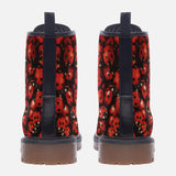 Leather Boots Ladybugs Print Pattern