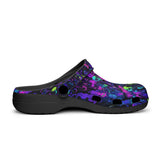 Classic Clogs Vibrant Pattern of Neon Skulls