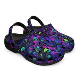 Classic Clogs Vibrant Pattern of Neon Skulls