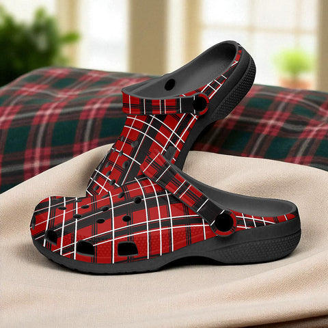 Classic Clogs Red and Black Plaid Pattern
