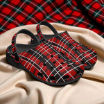 Classic Clogs Red and Black Plaid Pattern