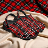 Classic Clogs Red and Black Plaid Pattern