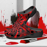 Classic Clogs Tie Dye in Red and Black