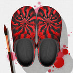 Classic Clogs Tie Dye in Red and Black