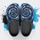 Classic Clogs Blue Tie Dye Pattern