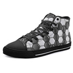 High-Top Canvas Shoes Soccer Ball Texture