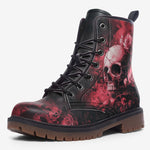 Leather Boots Dark Fantasy Art of Skull and Roses