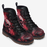 Leather Boots Dark Fantasy Art of Skull and Roses