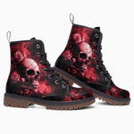 Leather Boots Dark Fantasy Art of Skull and Roses