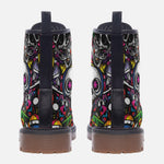 Leather Boots Graffiti Art of Cartoon Skulls