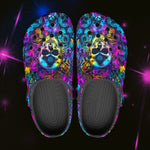 Classic Clogs Neon Glowing Skulls and Mystical Elements