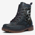 Leather Boots Dark Fantasy Skull with Snakes