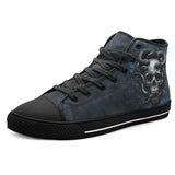 High-Top Canvas Shoes Dark Fantasy Skull with Snakes