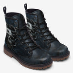 Leather Boots Dark Fantasy Skull with Snakes