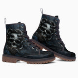 Leather Boots Dark Fantasy Skull with Snakes
