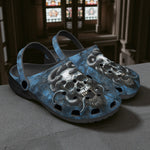 Classic Clogs Dark Fantasy Skull with Snakes