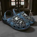 Classic Clogs Dark Fantasy Skull with Snakes
