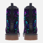 Leather Boots Neon Skulls Punk Symbols