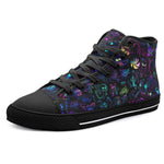 High-Top Canvas Shoes Neon Cartoon Characters