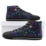 High-Top Canvas Shoes Neon Cartoon Characters