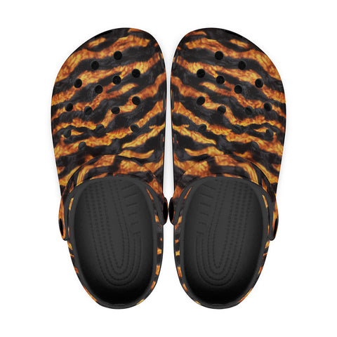 Classic Clogs Tiger Print Fur Pattern