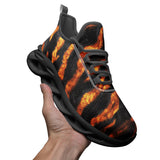 Sports Mesh Sneakers Tiger Print Fur Pattern