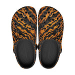 Classic Clogs Orange and Black Tiger Stripes