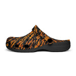 Classic Clogs Orange and Black Tiger Stripes