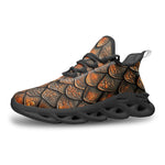 Sports Mesh Sneakers Copper Dragon Scales Pattern