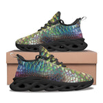 Sports Mesh Sneakers Colorful Snake Skin Print